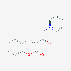 molecular formula C16H12NO3+ B382095 1-[2-oxo-2-(2-oxo-2H-chromen-3-yl)ethyl]pyridinium 