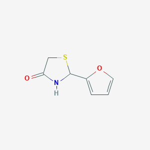 molecular formula C7H7NO2S B3820953 2-(2-furyl)-1,3-thiazolidin-4-one 