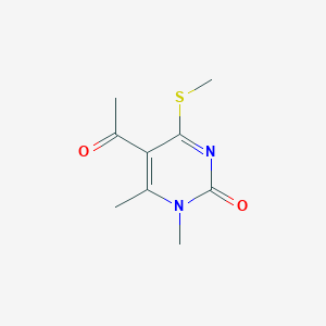 molecular formula C9H12N2O2S B3820961 5-acetyl-1,6-dimethyl-4-(methylthio)-2(1H)-pyrimidinone 