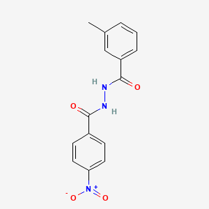 molecular formula C15H13N3O4 B3820979 3-methyl-N'-(4-nitrobenzoyl)benzohydrazide 