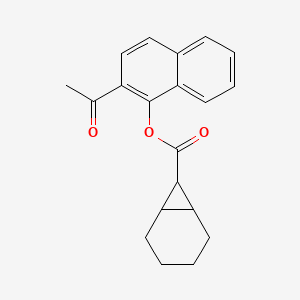 molecular formula C20H20O3 B3820988 2-acetyl-1-naphthyl bicyclo[4.1.0]heptane-7-carboxylate 