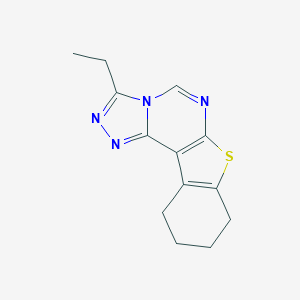 5-Ethyl-10-thia-3,4,6,8-tetraazatetracyclo[7.7.0.0^{2,6}.0^{11,16}]hexadeca-1(9),2,4,7,11(16)-pentaene