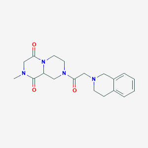molecular formula C19H24N4O3 B3821047 8-(3,4-dihydroisoquinolin-2(1H)-ylacetyl)-2-methyltetrahydro-2H-pyrazino[1,2-a]pyrazine-1,4(3H,6H)-dione 