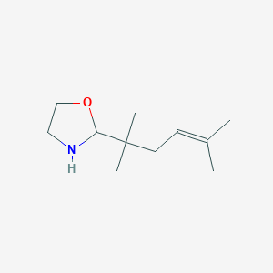 molecular formula C11H21NO B3821054 2-(1,1,4-trimethyl-3-penten-1-yl)-1,3-oxazolidine 