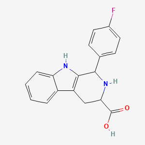molecular formula C18H15FN2O2 B3821065 1-(4-fluorophenyl)-2,3,4,9-tetrahydro-1H-beta-carboline-3-carboxylic acid 