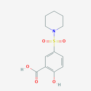 molecular formula C12H15NO5S B382107 2-羟基-5-(哌啶-1-基磺酰基)苯甲酸 CAS No. 91642-62-5