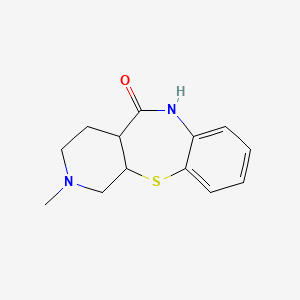 molecular formula C13H16N2OS B3821072 2-methyl-1,2,3,4,4a,11a-hexahydropyrido[3,4-b][1,5]benzothiazepin-5(6H)-one 