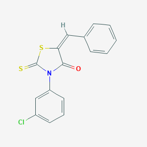 molecular formula C16H10ClNOS2 B382110 5-Benzylidene-3-(3-chlorophenyl)-2-thioxo-1,3-thiazolidin-4-one 