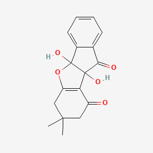 molecular formula C17H16O5 B3821102 4b,9b-dihydroxy-7,7-dimethyl-6,7,8,9b-tetrahydro-4bH-benzo[b]indeno[2,1-d]furan-9,10-dione 