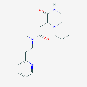 molecular formula C18H28N4O2 B3821116 2-(1-isobutyl-3-oxo-2-piperazinyl)-N-methyl-N-[2-(2-pyridinyl)ethyl]acetamide 