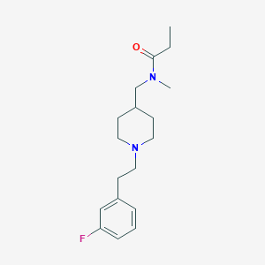 molecular formula C18H27FN2O B3821119 N-({1-[2-(3-fluorophenyl)ethyl]-4-piperidinyl}methyl)-N-methylpropanamide 