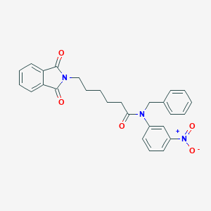 molecular formula C27H25N3O5 B382112 N-benzyl-6-(1,3-dioxo-1,3-dihydro-2H-isoindol-2-yl)-N-{3-nitrophenyl}hexanamide 