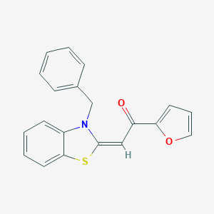 molecular formula C20H15NO2S B382113 2-(3-benzyl-1,3-benzothiazol-2(3H)-ylidene)-1-(2-furyl)ethanone 