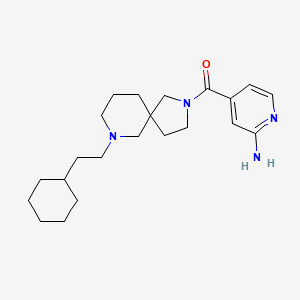 molecular formula C22H34N4O B3821140 4-{[7-(2-cyclohexylethyl)-2,7-diazaspiro[4.5]dec-2-yl]carbonyl}-2-pyridinamine 