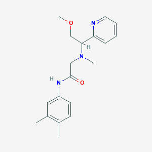 N-(3,4-dimethylphenyl)-2-[(2-methoxy-1-pyridin-2-ylethyl)(methyl)amino]acetamide
