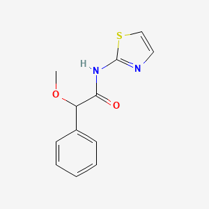 molecular formula C12H12N2O2S B3821203 2-methoxy-2-phenyl-N-1,3-thiazol-2-ylacetamide 