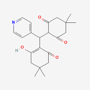 2-[(2-hydroxy-4,4-dimethyl-6-oxo-1-cyclohexen-1-yl)(4-pyridinyl)methyl]-5,5-dimethyl-1,3-cyclohexanedione