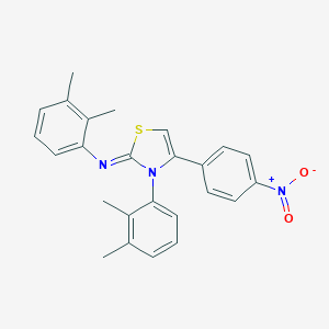 molecular formula C25H23N3O2S B382125 3-(2,3-Dimethylphenyl)-2-[(2,3-dimethylphenyl)imino]-4-{4-nitrophenyl}-2,3-dihydro-1,3-thiazole 