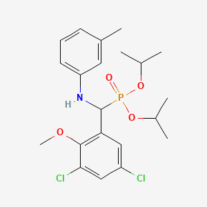 molecular formula C21H28Cl2NO4P B3821254 diisopropyl {(3,5-dichloro-2-methoxyphenyl)[(3-methylphenyl)amino]methyl}phosphonate 