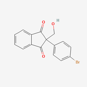 molecular formula C16H11BrO3 B3821283 2-(4-bromophenyl)-2-(hydroxymethyl)-1H-indene-1,3(2H)-dione 