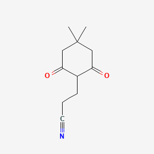 molecular formula C11H15NO2 B3821289 3-(4,4-dimethyl-2,6-dioxocyclohexyl)propanenitrile CAS No. 56576-00-2