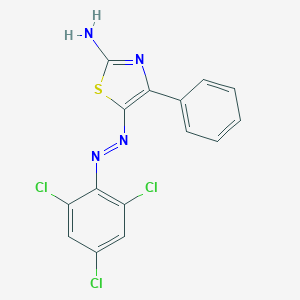 molecular formula C15H9Cl3N4S B382131 4-Phenyl-5-(2,4,6-trichloro-phenylazo)-thiazol-2-ylamine CAS No. 326910-52-5