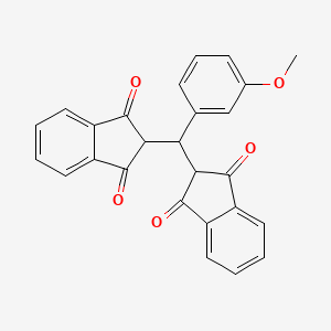 molecular formula C26H18O5 B3821317 2,2'-[(3-methoxyphenyl)methylene]bis(1H-indene-1,3(2H)-dione) 