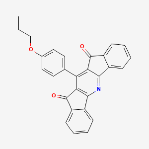 molecular formula C28H19NO3 B3821322 6-(4-propoxyphenyl)diindeno[1,2-b:2',1'-e]pyridine-5,7-dione 