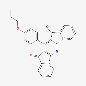 12-(4-propoxyphenyl)-2-azapentacyclo[11.7.0.03,11.04,9.015,20]icosa-1,3(11),4,6,8,12,15,17,19-nonaene-10,14-dione