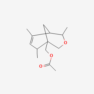 molecular formula C14H22O3 B3821332 (4,6,8-trimethyl-3-oxabicyclo[3.3.1]non-6-en-1-yl)methyl acetate 