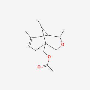molecular formula C14H22O3 B3821333 (4,6,9-trimethyl-3-oxabicyclo[3.3.1]non-6-en-1-yl)methyl acetate 