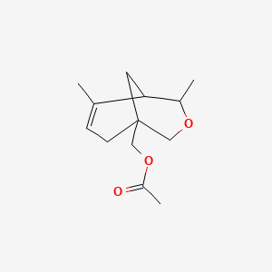 molecular formula C13H20O3 B3821340 (4,6-dimethyl-3-oxabicyclo[3.3.1]non-6-en-1-yl)methyl acetate 