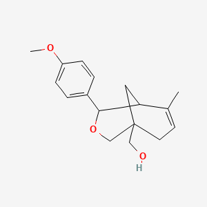 molecular formula C17H22O3 B3821343 [4-(4-methoxyphenyl)-6-methyl-3-oxabicyclo[3.3.1]non-6-en-1-yl]methanol 