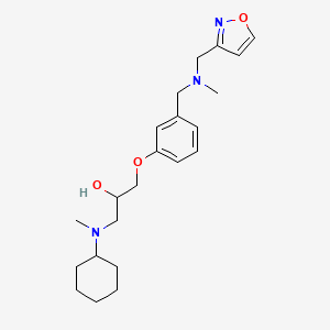 molecular formula C22H33N3O3 B3821363 1-[cyclohexyl(methyl)amino]-3-(3-{[(3-isoxazolylmethyl)(methyl)amino]methyl}phenoxy)-2-propanol 
