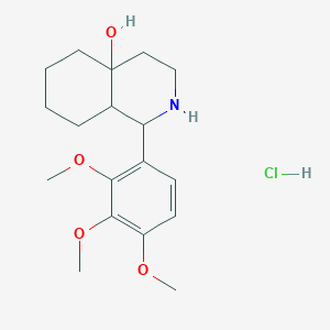 molecular formula C18H28ClNO4 B3821393 1-(2,3,4-trimethoxyphenyl)octahydro-4a(2H)-isoquinolinol hydrochloride 