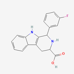 molecular formula C18H15FN2O2 B3821428 1-(3-fluorophenyl)-2,3,4,9-tetrahydro-1H-beta-carboline-3-carboxylic acid 