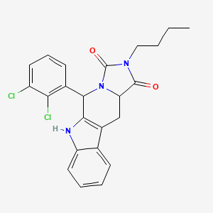 molecular formula C23H21Cl2N3O2 B3821460 2-butyl-5-(2,3-dichlorophenyl)-5,6,11,11a-tetrahydro-1H-imidazo[1',5':1,6]pyrido[3,4-b]indole-1,3(2H)-dione 