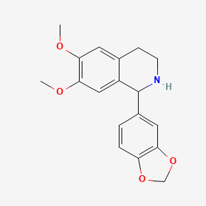 1-(1,3-benzodioxol-5-yl)-6,7-dimethoxy-1,2,3,4-tetrahydroisoquinoline