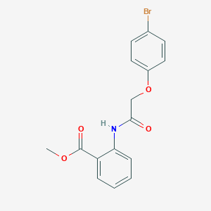 molecular formula C16H14BrNO4 B382147 Methyl 2-{[(4-bromophenoxy)acetyl]amino}benzoate 