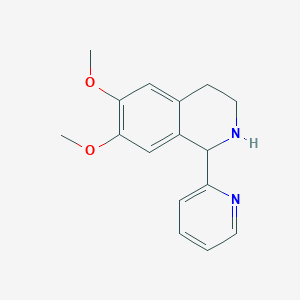 molecular formula C16H18N2O2 B3821483 6,7-dimethoxy-1-(2-pyridinyl)-1,2,3,4-tetrahydroisoquinoline 