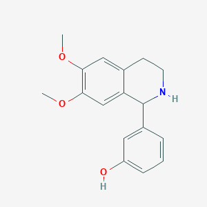 molecular formula C17H19NO3 B3821485 3-(6,7-dimethoxy-1,2,3,4-tetrahydro-1-isoquinolinyl)phenol 