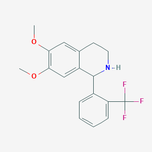 molecular formula C18H18F3NO2 B3821487 6,7-dimethoxy-1-[2-(trifluoromethyl)phenyl]-1,2,3,4-tetrahydroisoquinoline 