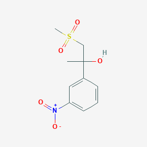 molecular formula C10H13NO5S B3821495 1-(methylsulfonyl)-2-(3-nitrophenyl)-2-propanol 