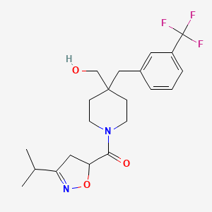 {1-[(3-isopropyl-4,5-dihydro-5-isoxazolyl)carbonyl]-4-[3-(trifluoromethyl)benzyl]-4-piperidinyl}methanol