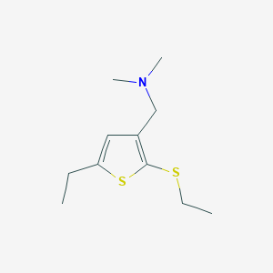 molecular formula C11H19NS2 B3821529 1-[5-ethyl-2-(ethylthio)-3-thienyl]-N,N-dimethylmethanamine 