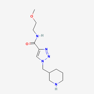 molecular formula C12H21N5O2 B3821539 N-(2-methoxyethyl)-1-(piperidin-3-ylmethyl)-1H-1,2,3-triazole-4-carboxamide 