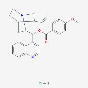 molecular formula C27H29ClN2O3 B3821559 cinchonan-9-yl 4-methoxybenzoate hydrochloride 