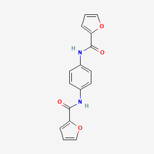 molecular formula C16H12N2O4 B3821567 N,N'-1,4-phenylenedi(2-furamide) 