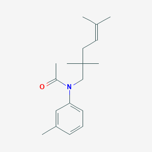 molecular formula C18H27NO B3821572 N-(3-methylphenyl)-N-(2,2,5-trimethyl-4-hexen-1-yl)acetamide 