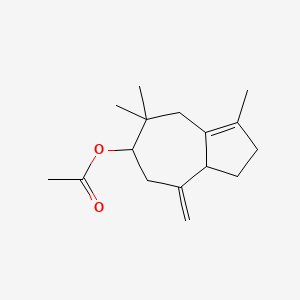 3,5,5-trimethyl-8-methylene-1,2,4,5,6,7,8,8a-octahydro-6-azulenyl acetate